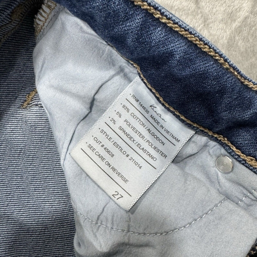 KanCan Jeans Womens 27 Blue Ankle Stretch Medium Wash‎ Denim Frayed Logo Pockets - Picture 7 of 7